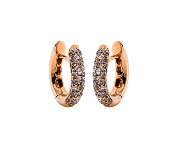 Brogle Classic diamond hoop earrings