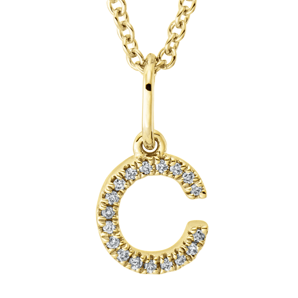 Brogle Selection Spirit gold chain with letter pendant C Brogle Selection Spirit gold chain with letter pendant C