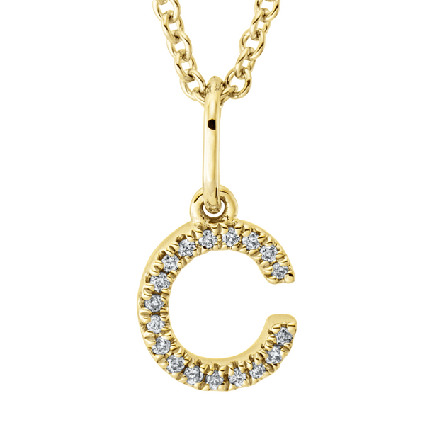 Brogle Selection Spirit gold chain with letter pendant C Brogle Selection Spirit gold chain with letter pendant C