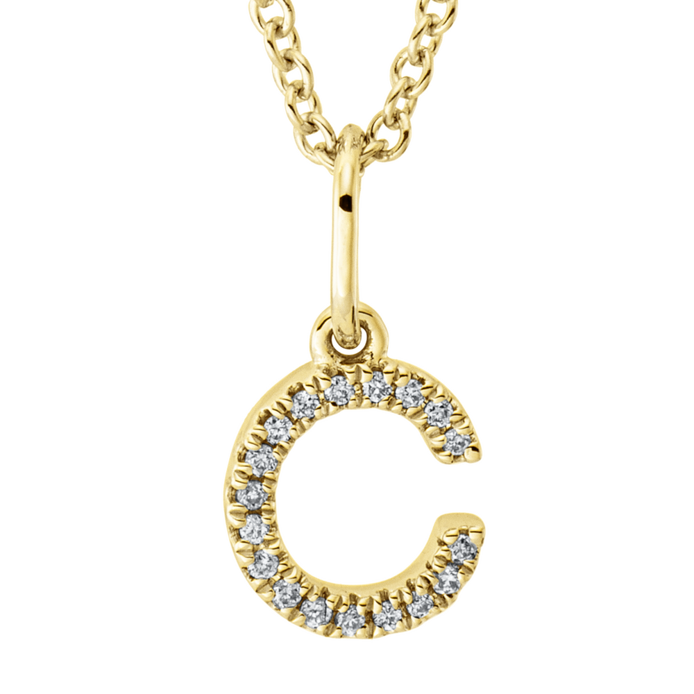 Brogle Selection Spirit gold chain with letter pendant C Brogle Selection Spirit gold chain with letter pendant C