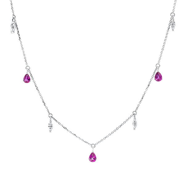 Brogle Classic necklace with rhodolite pendant