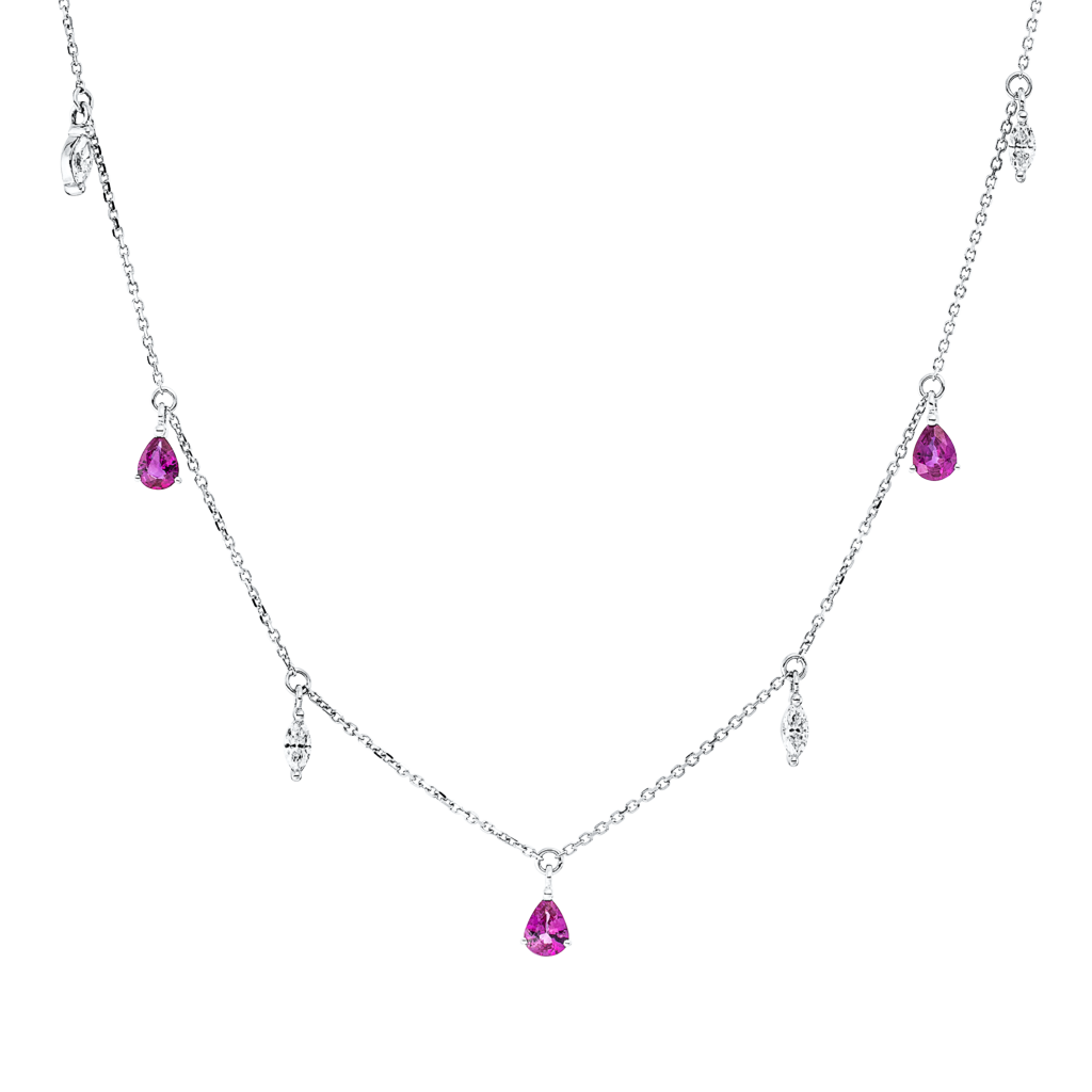 Brogle Classic necklace with rhodolite pendant Brogle Classic necklace with rhodolite pendant