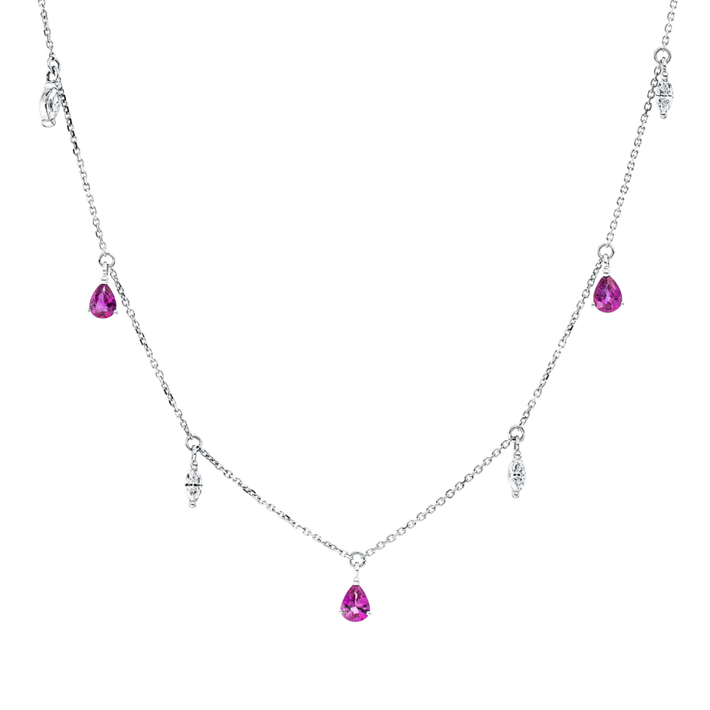 Brogle Classic necklace with rhodolite pendant Brogle Classic necklace with rhodolite pendant
