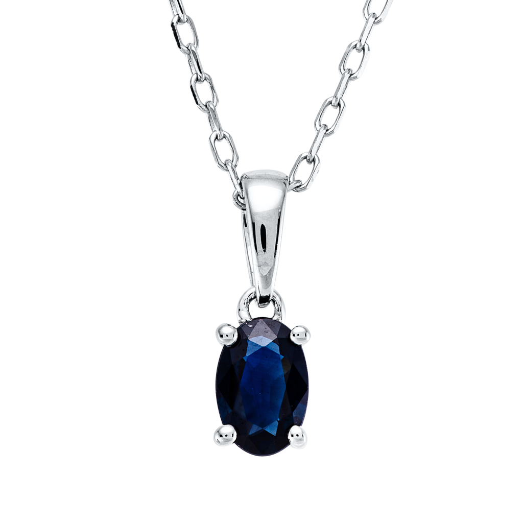 Brogle Classic necklace with sapphire pendant Brogle Classic necklace with sapphire pendant