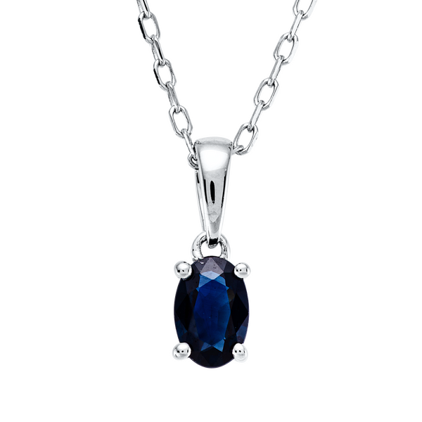 Brogle Classic necklace with sapphire pendant Brogle Classic necklace with sapphire pendant