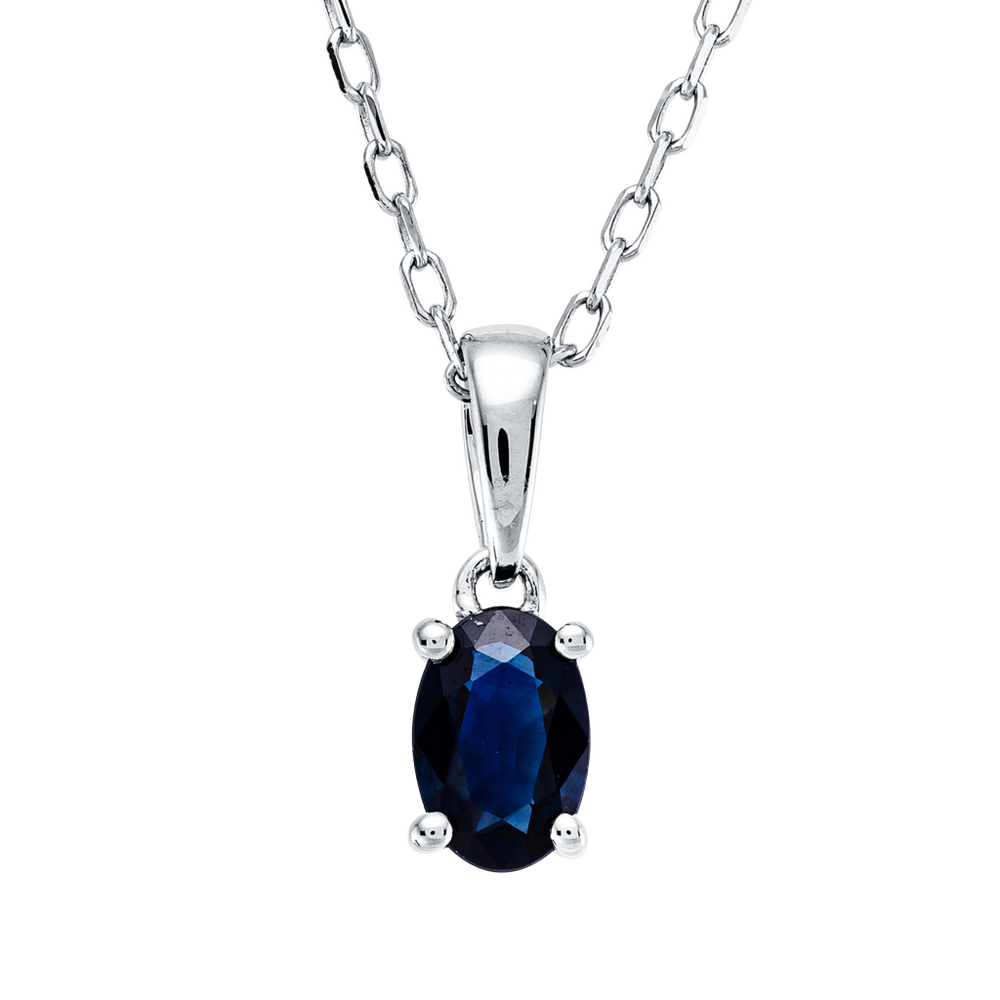 Brogle Classic necklace with sapphire pendant Brogle Classic necklace with sapphire pendant