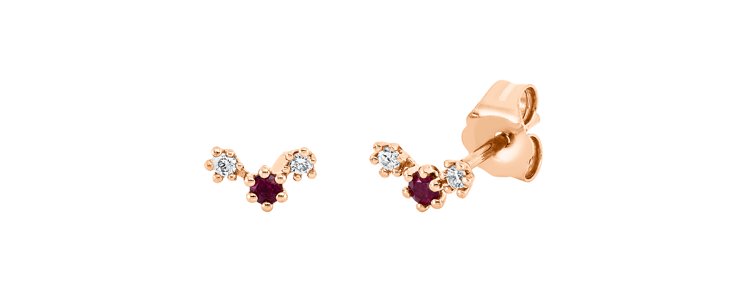 Brogle Classic ruby stud earrings