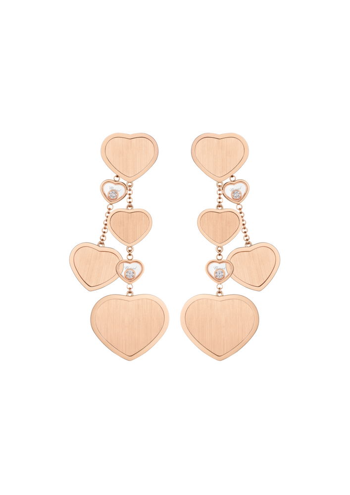 Chopard Happy Hearts Golden Hearts Earrings