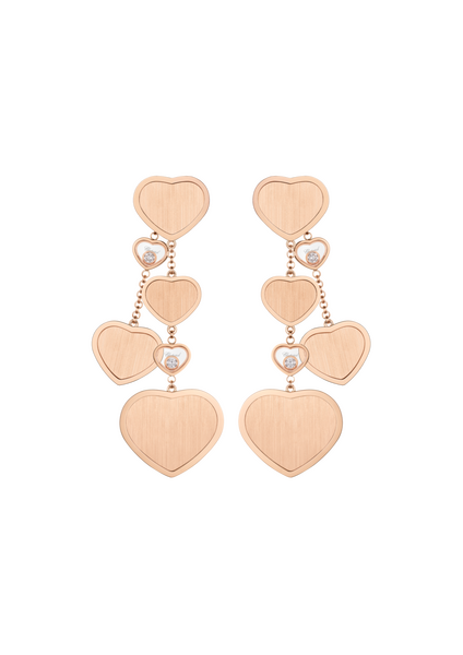 Chopard Happy Hearts Golden Hearts Earrings