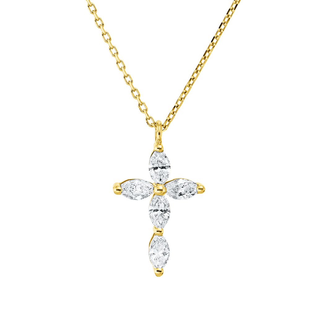 Brogle Classic Kette mit Diamantkreuz Brogle Classic Kette mit Diamantkreuz