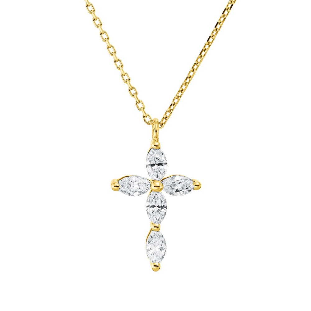 Brogle Classic Kette mit Diamantkreuz Brogle Classic Kette mit Diamantkreuz