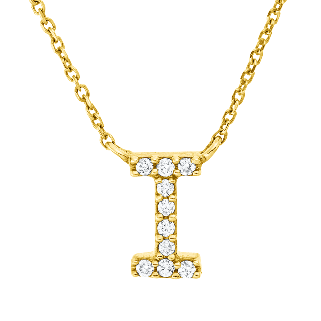 Brogle Classic necklace with diamond letters I Brogle Classic necklace with diamond letters I