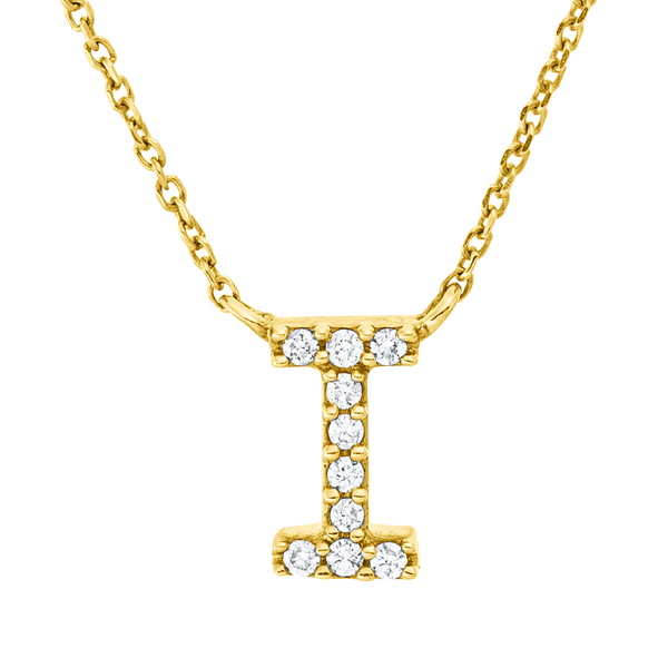 Brogle Classic necklace with diamond letters I Brogle Classic necklace with diamond letters I