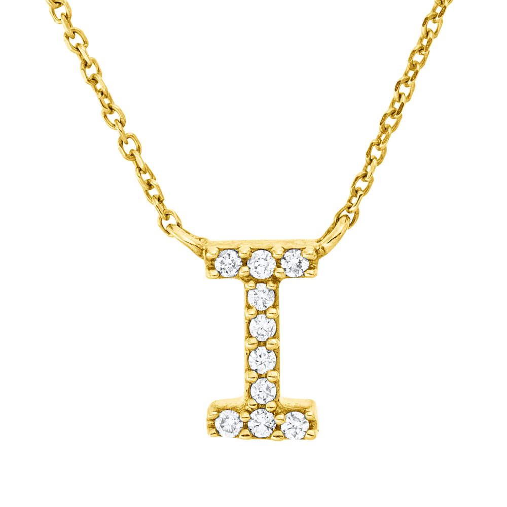 Brogle Classic necklace with diamond letters I Brogle Classic necklace with diamond letters I