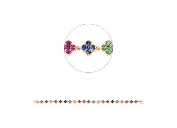 Brogle Classic sapphire bracelet Rainbow