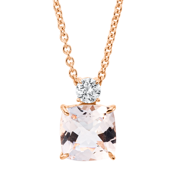 Brogle Classic necklace with morganite pendant Brogle Classic necklace with morganite pendant