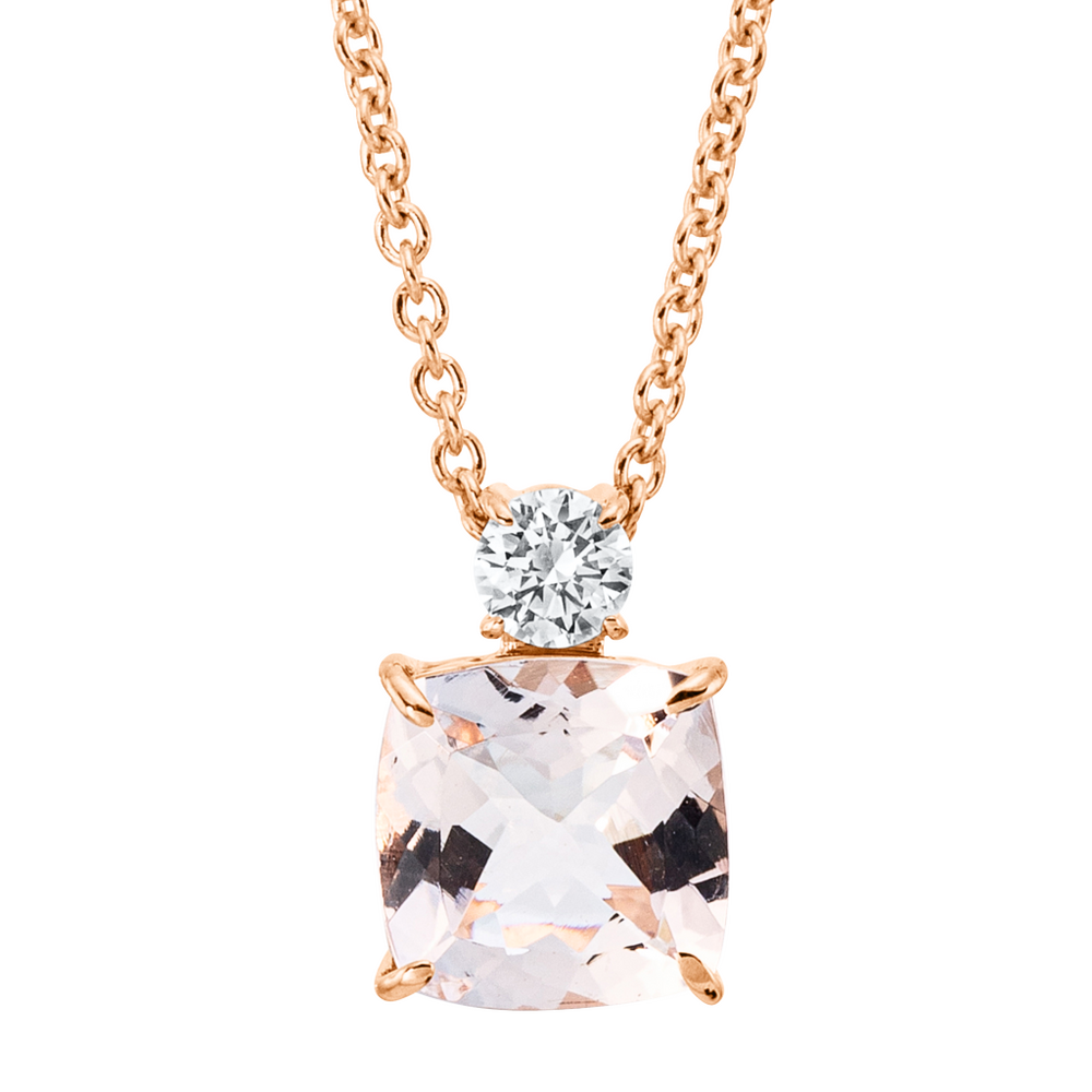 Brogle Classic necklace with morganite pendant Brogle Classic necklace with morganite pendant