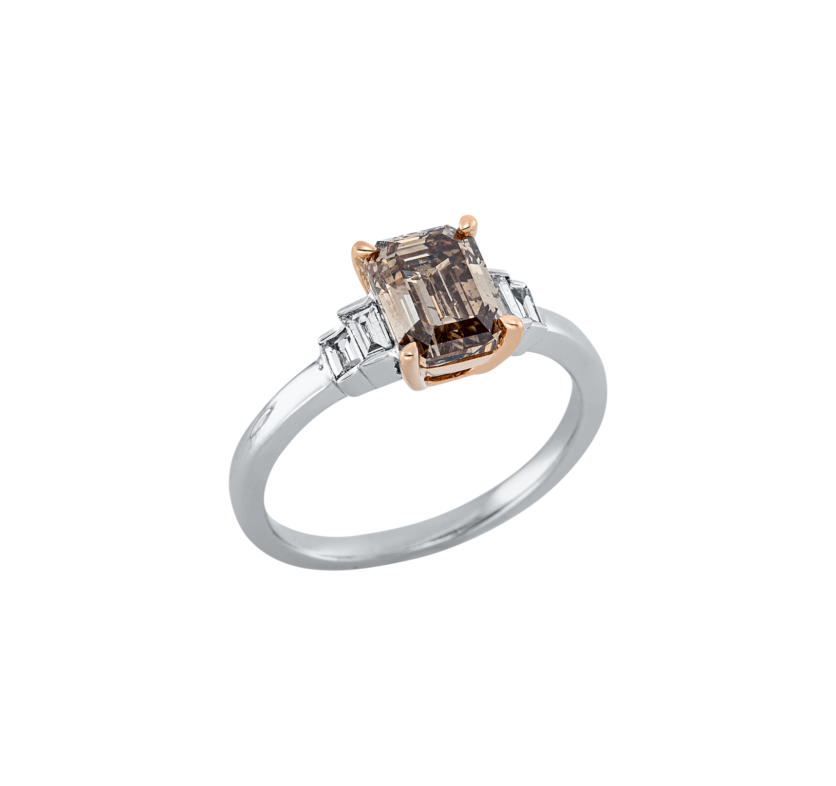 Brogle bicolor solitaire ring Brogle bicolor solitaire ring