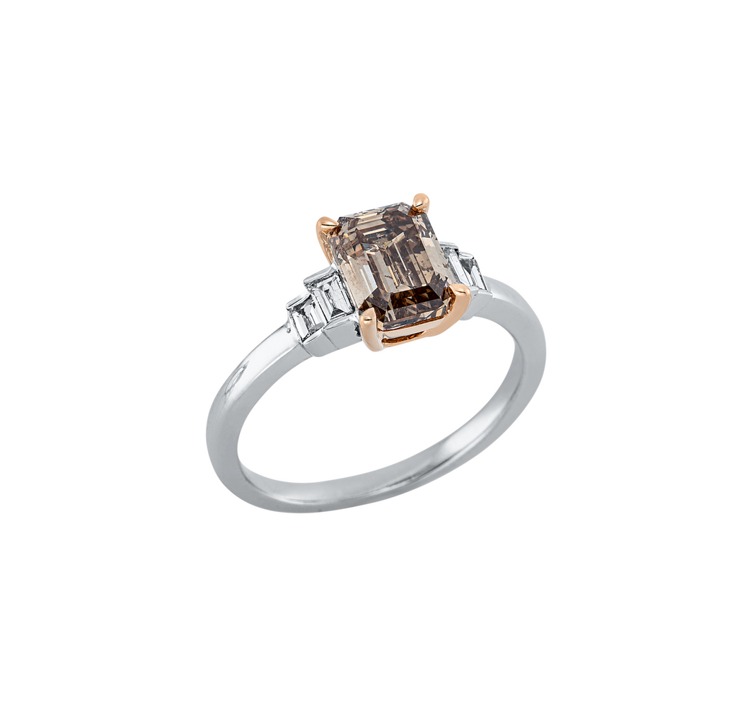 Brogle bicolor solitaire ring Brogle bicolor solitaire ring