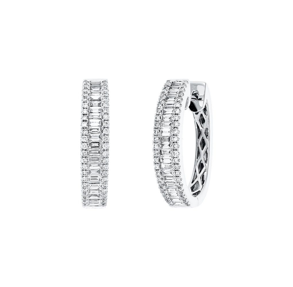 Brogle Selection diamond hoop earrings