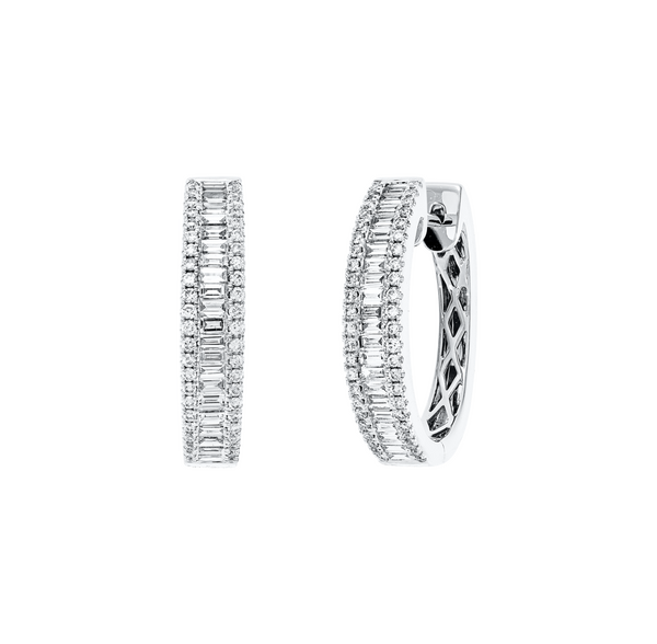 Brogle Selection diamond hoop earrings
