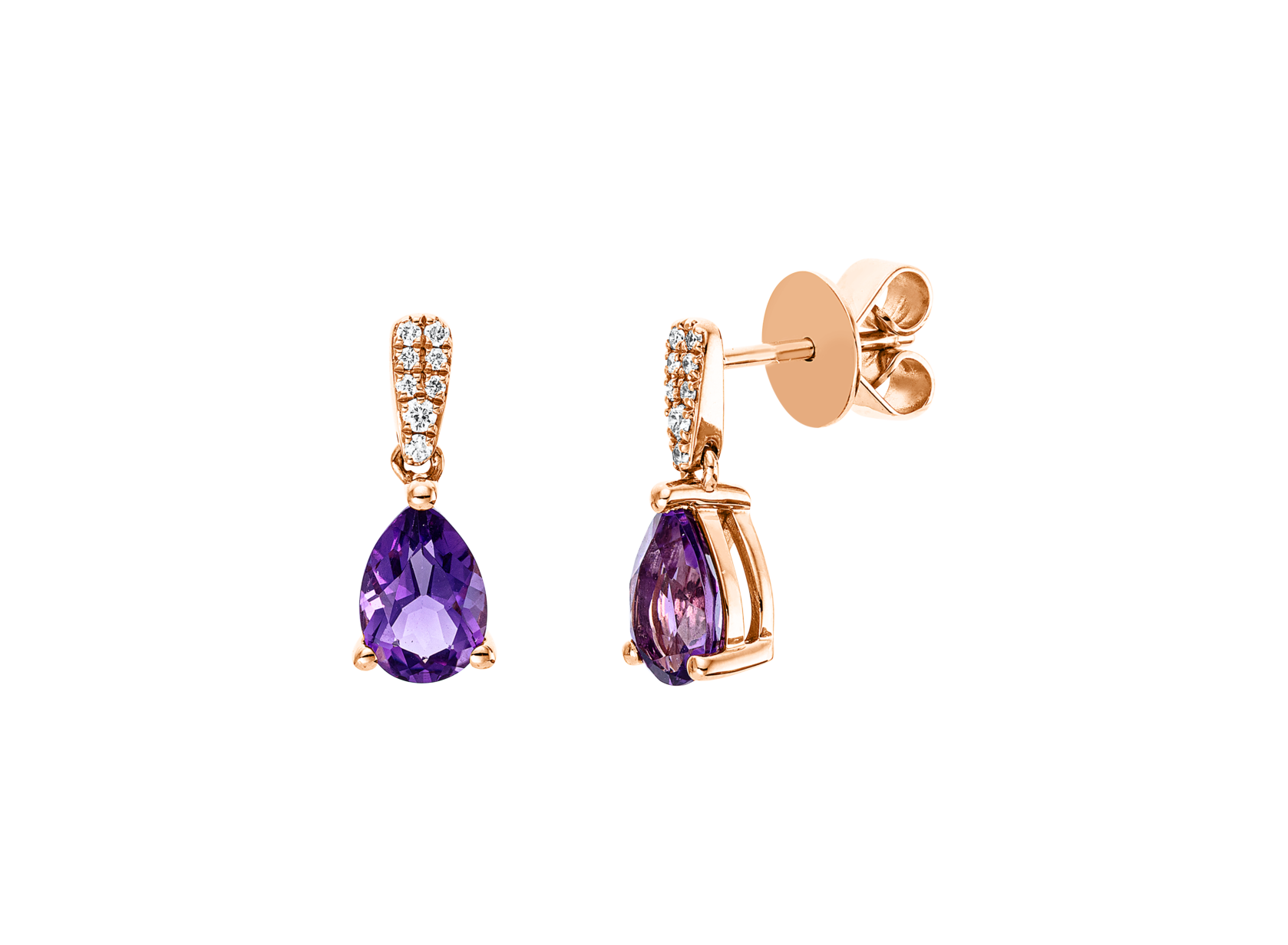 Brogle Classic amethyst stud earrings Brogle Classic amethyst stud earrings