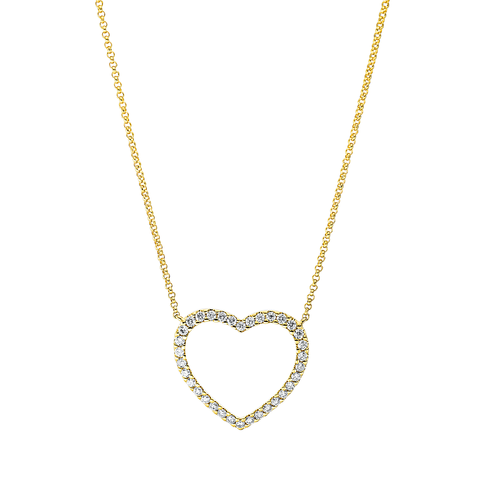 Brogle Classic necklace with diamond heart Brogle Classic necklace with diamond heart