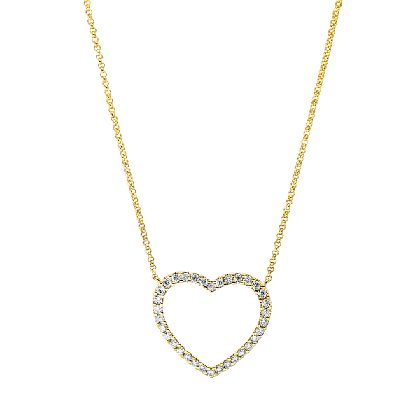 Brogle Classic necklace with diamond heart Brogle Classic necklace with diamond heart