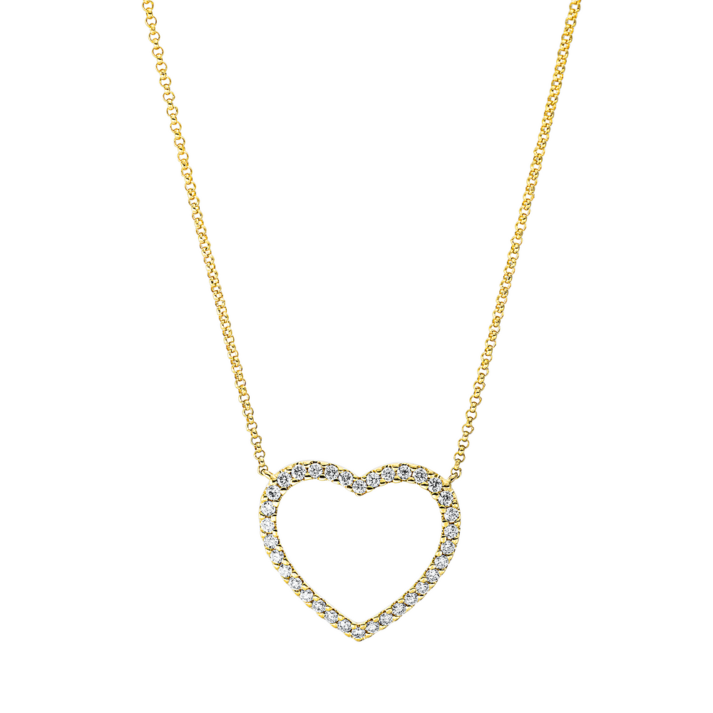 Brogle Classic necklace with diamond heart Brogle Classic necklace with diamond heart