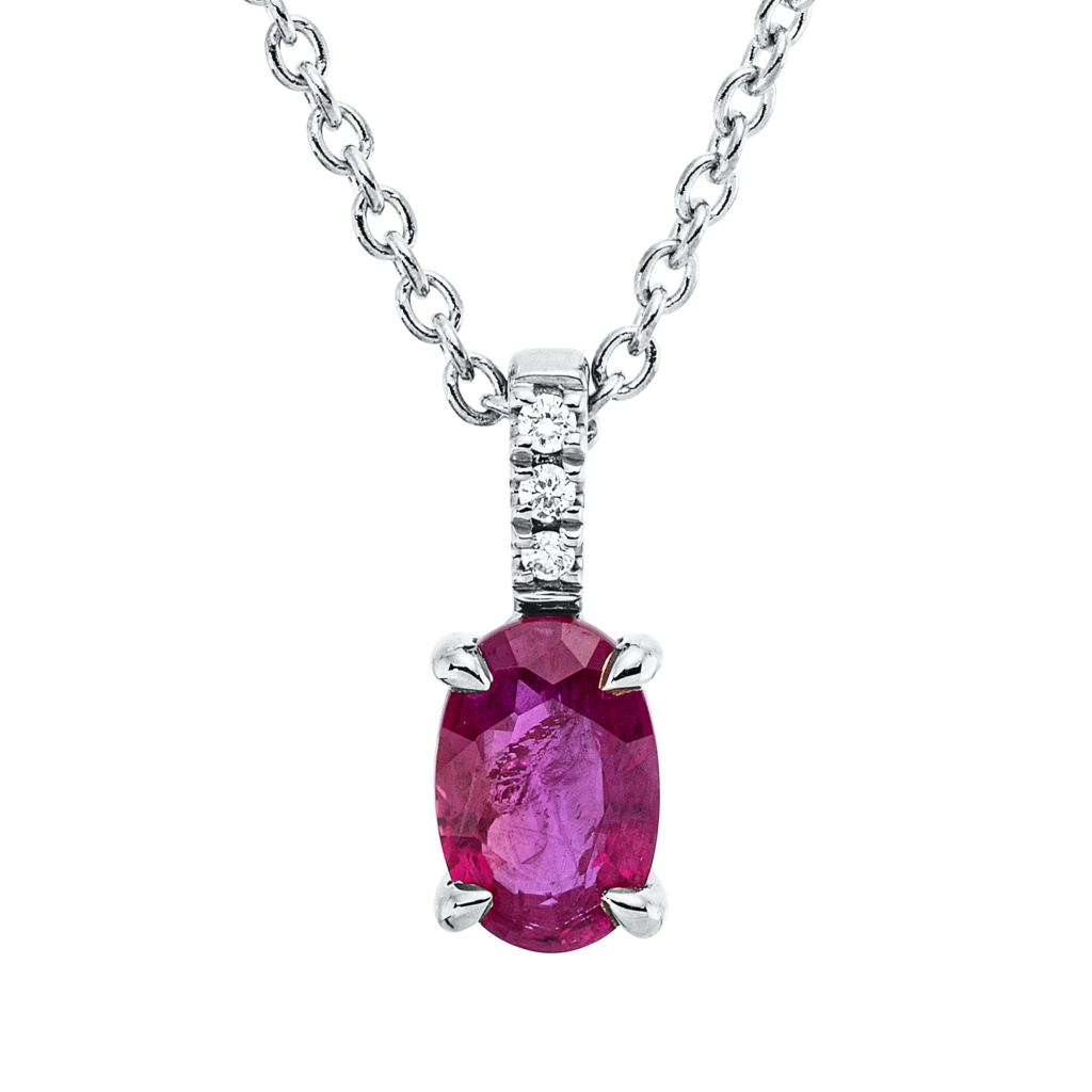 Brogle Classic Kette mit Rubinanhänger
