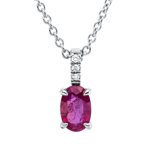 Brogle Classic necklace with ruby pendant