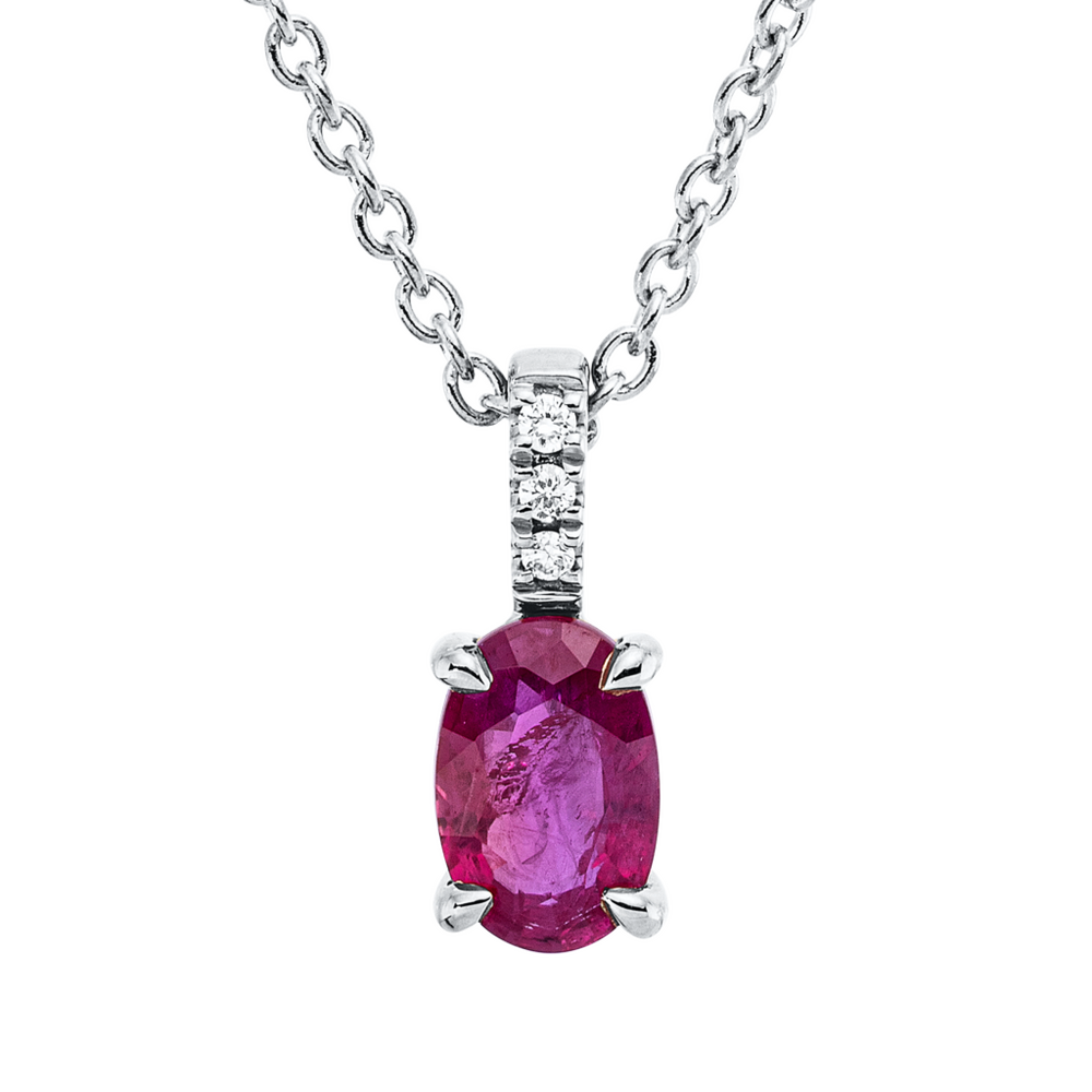 Brogle Classic Kette mit Rubinanhänger Brogle Classic Kette mit Rubinanhänger