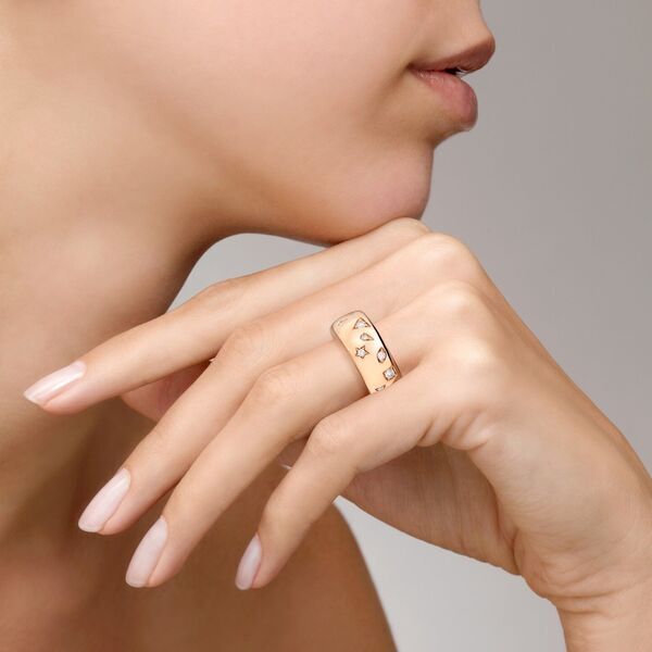 PA91060 O7000 DB000 100 Pomellato ring iconica large rose gold 18kt diamond q64b045992299cf5a