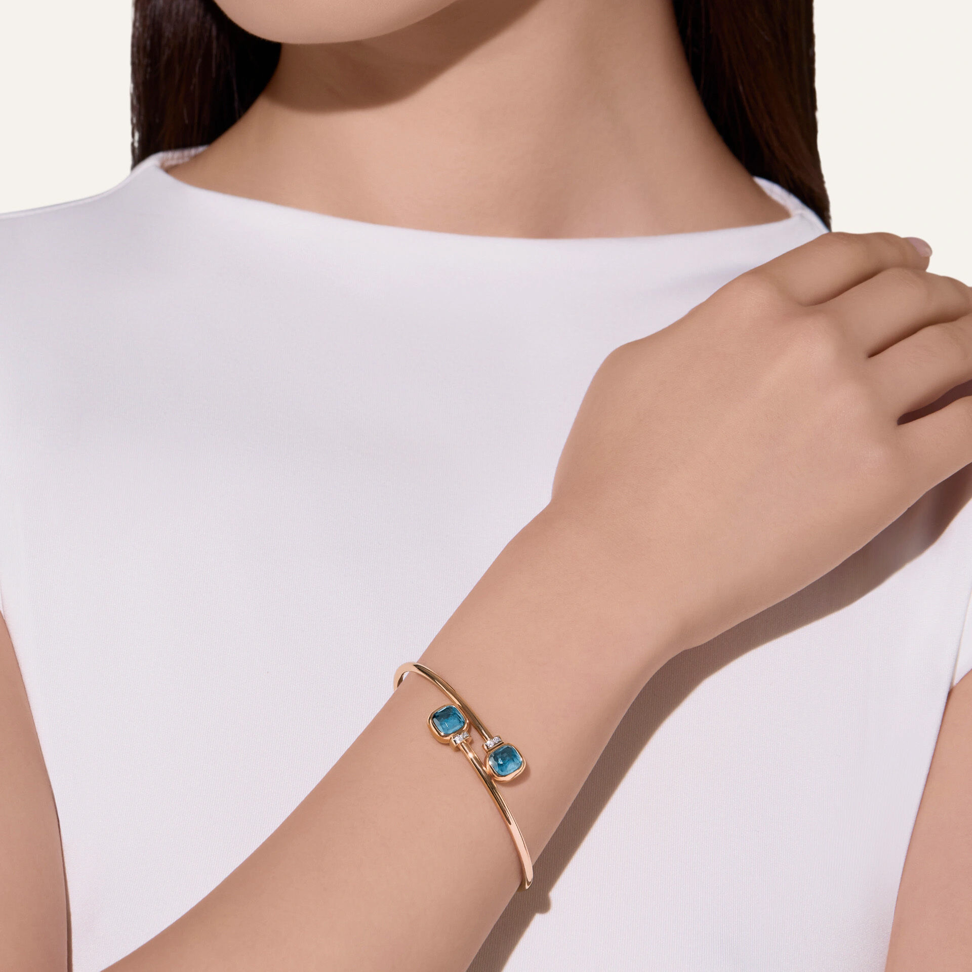 Pomellato Nudo Mini London-Topas Armreif Pomellato Nudo Mini London-Topas Armreif
