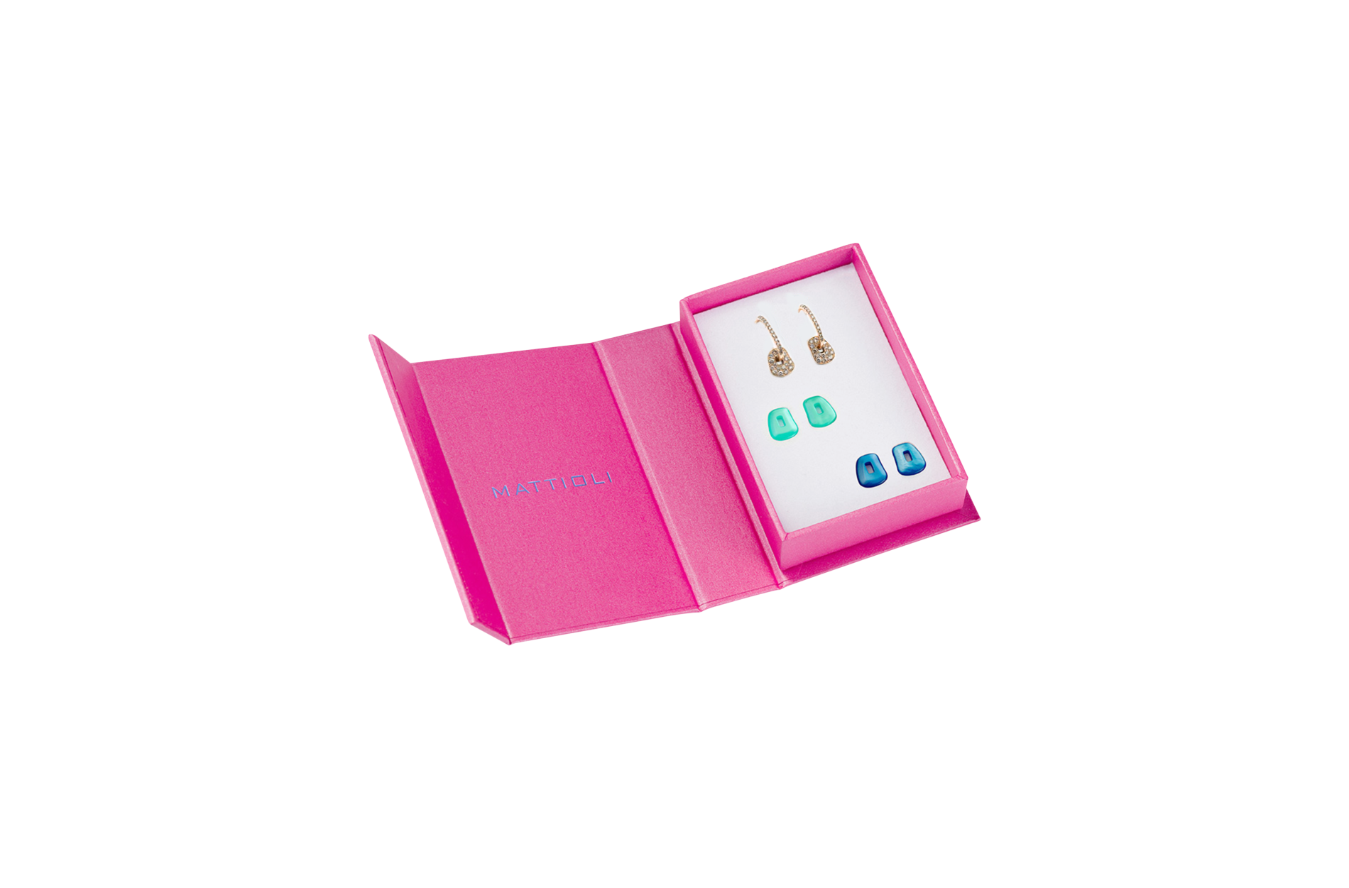 Mattioli Mini Puzzle earring box, with 3 pairs of puzzles Mattioli Mini Puzzle earring box, with 3 pairs of puzzles