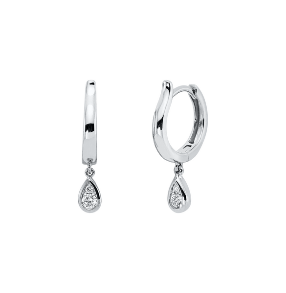 Brogle Classic diamond hoop earrings Brogle Classic diamond hoop earrings