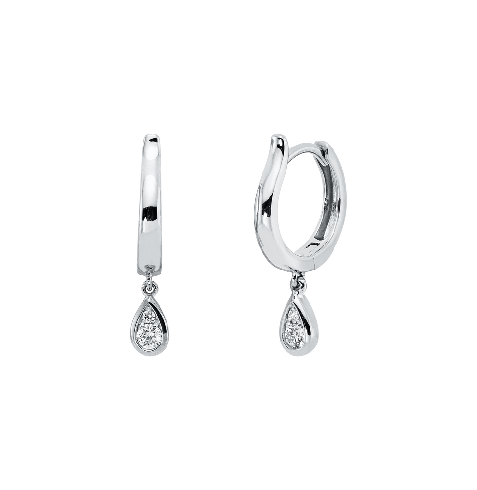 Brogle Classic diamond hoop earrings Brogle Classic diamond hoop earrings