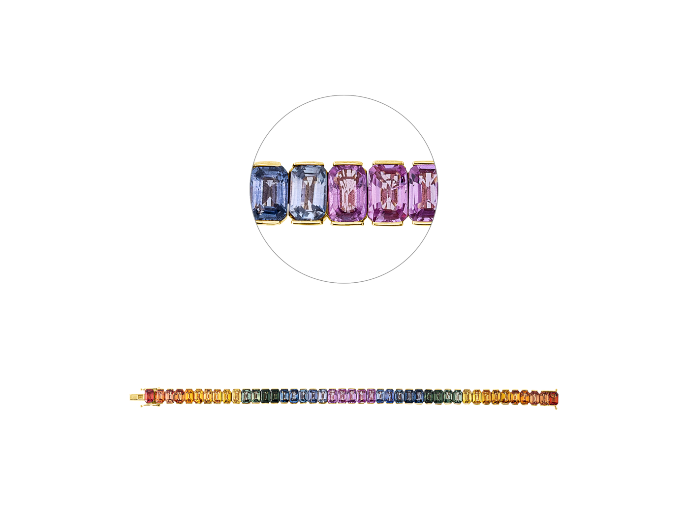 Brogle Selection Saphirarmband Rainbow Brogle Selection Saphirarmband Rainbow