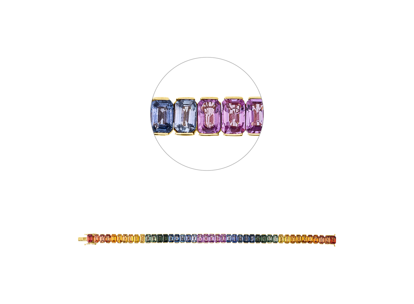 Brogle Selection Saphirarmband Rainbow Brogle Selection Saphirarmband Rainbow