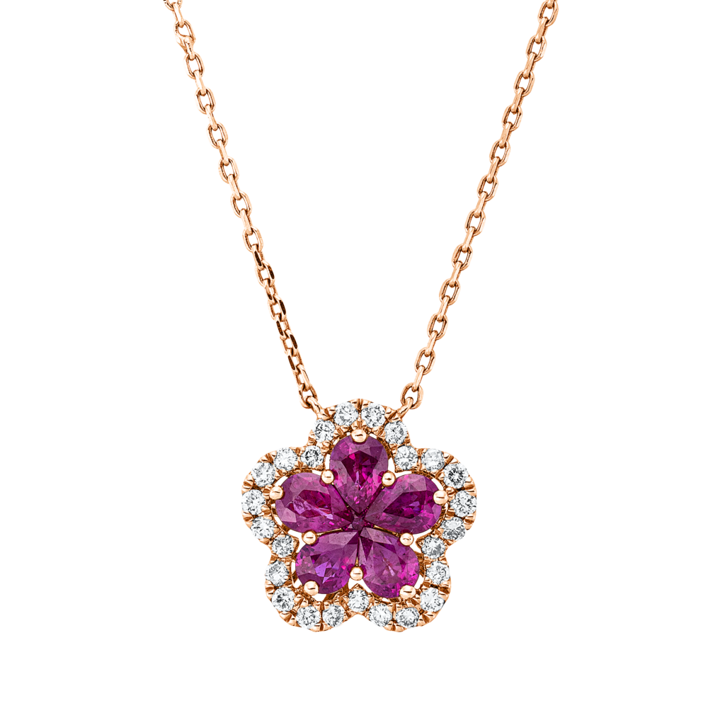 Brogle Classic necklace with ruby pendant