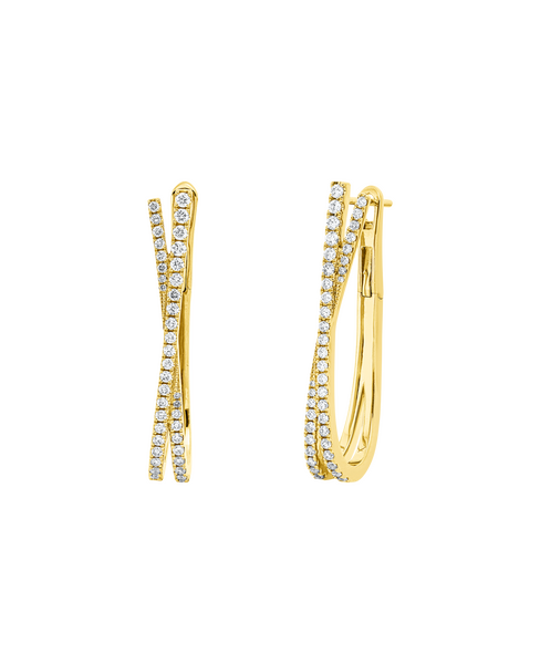 Brogle Selection diamond hoop earrings Brogle Selection diamond hoop earrings