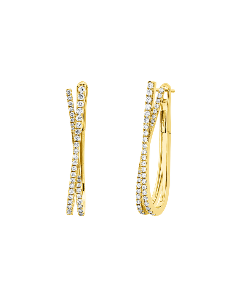 Brogle Selection diamond hoop earrings Brogle Selection diamond hoop earrings