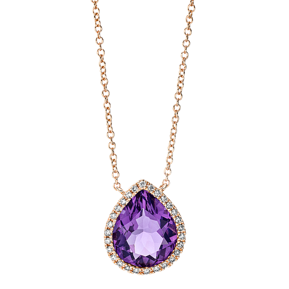 Brogle Classic necklace with amethyst pendant