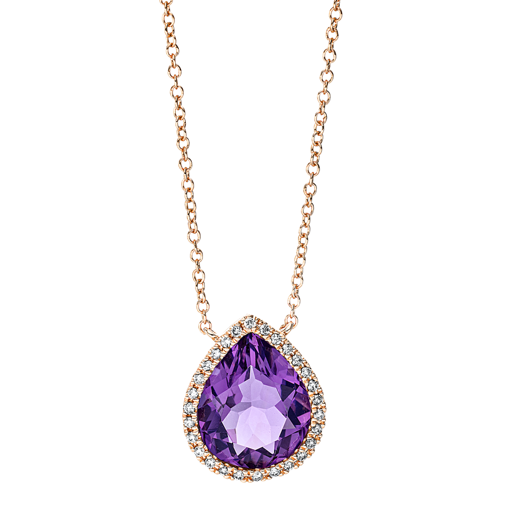 Brogle Classic necklace with amethyst pendant Brogle Classic necklace with amethyst pendant