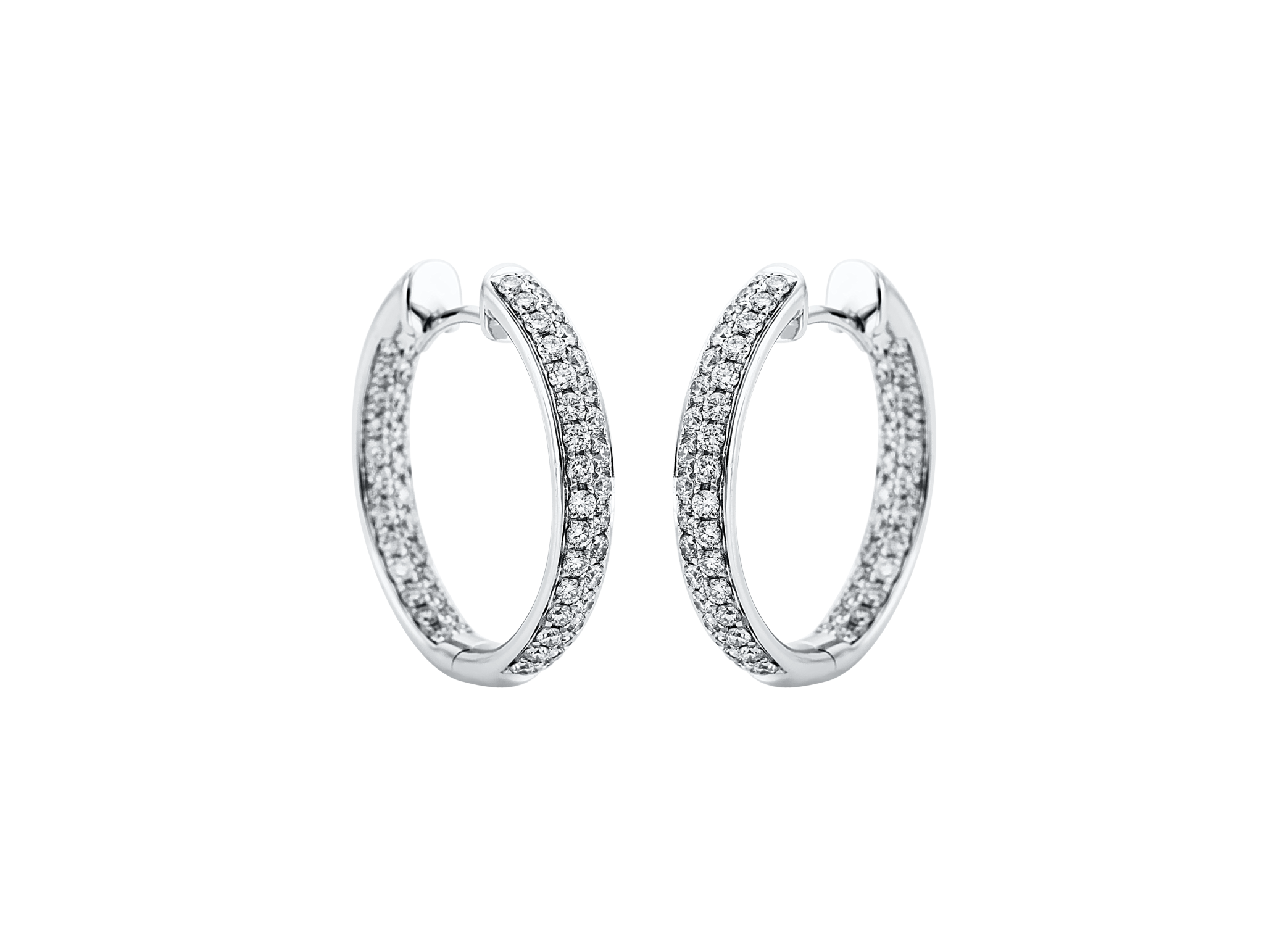 Brogle Selection diamond hoop earrings
