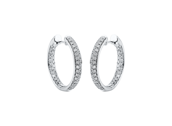 Brogle Selection diamond hoop earrings