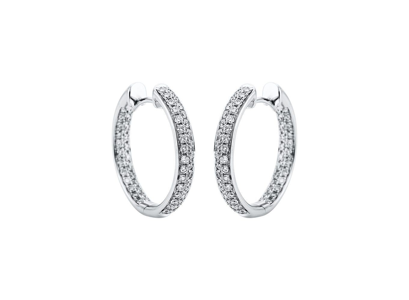 Brogle Selection diamond hoop earrings Brogle Selection diamond hoop earrings