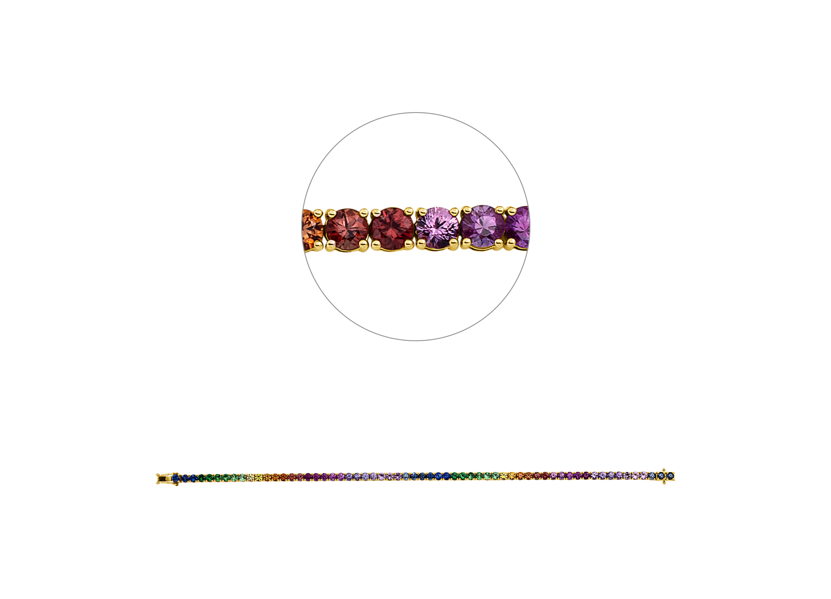 Brogle Selection sapphire bracelet Rainbow Brogle Selection sapphire bracelet Rainbow