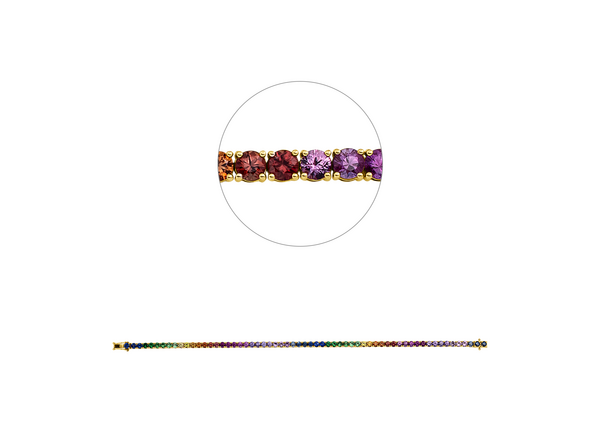 Brogle Selection sapphire bracelet Rainbow Brogle Selection sapphire bracelet Rainbow