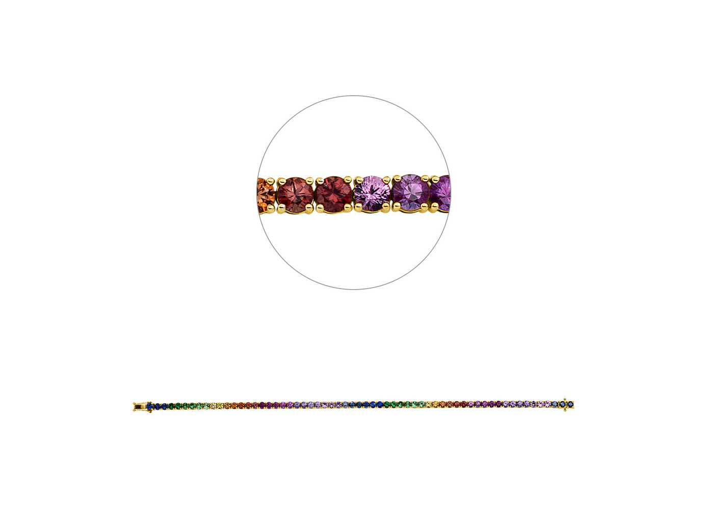 Brogle Selection sapphire bracelet Rainbow Brogle Selection sapphire bracelet Rainbow